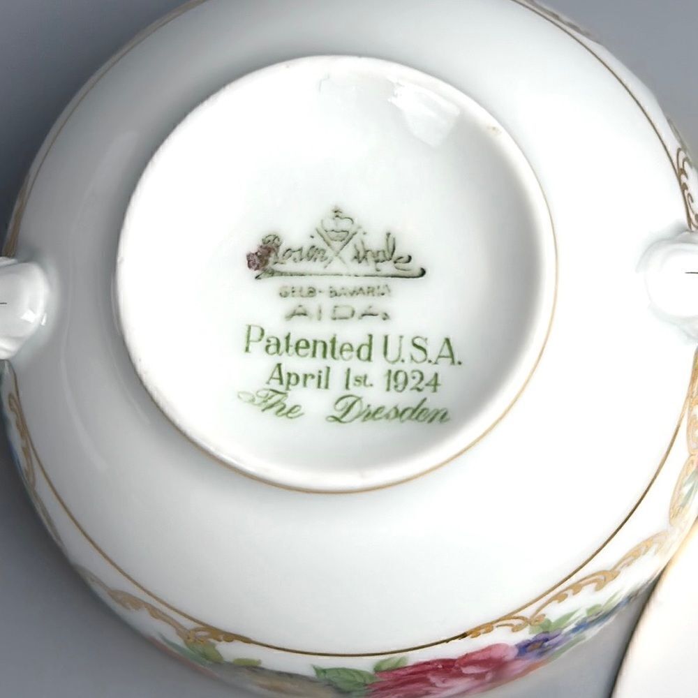 Vintage Rosenthal Bavaria The Dresden Porcelain Bouillon Cup & Saucer Floral - Picture 10 of 13